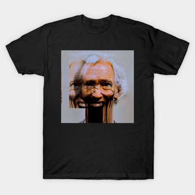 NEVER LEAVE Body Horror Uncanny Valley Glitch Art T-Shirt by raspberry-tea